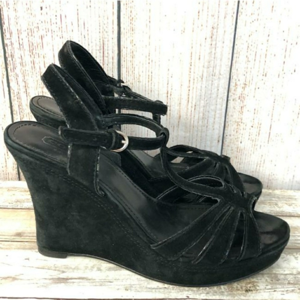 Coach suede wedges